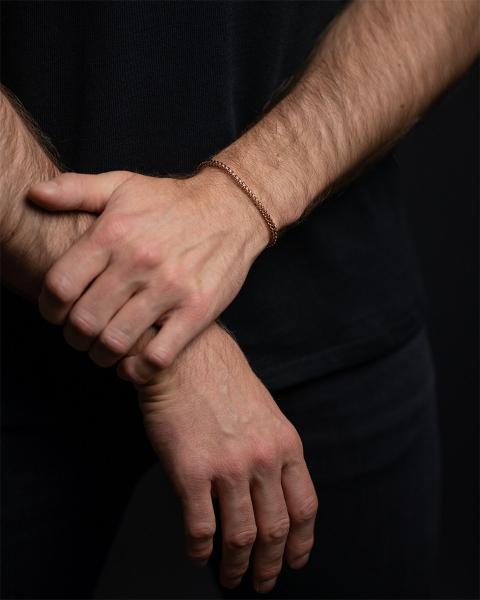 3mm fuchsschwanzarmband aus edelstahl mit bronze überzogen - Cito Bronze